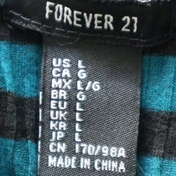 Forever 21 Striped Crop Long Sleeve - Picture 3 of 5